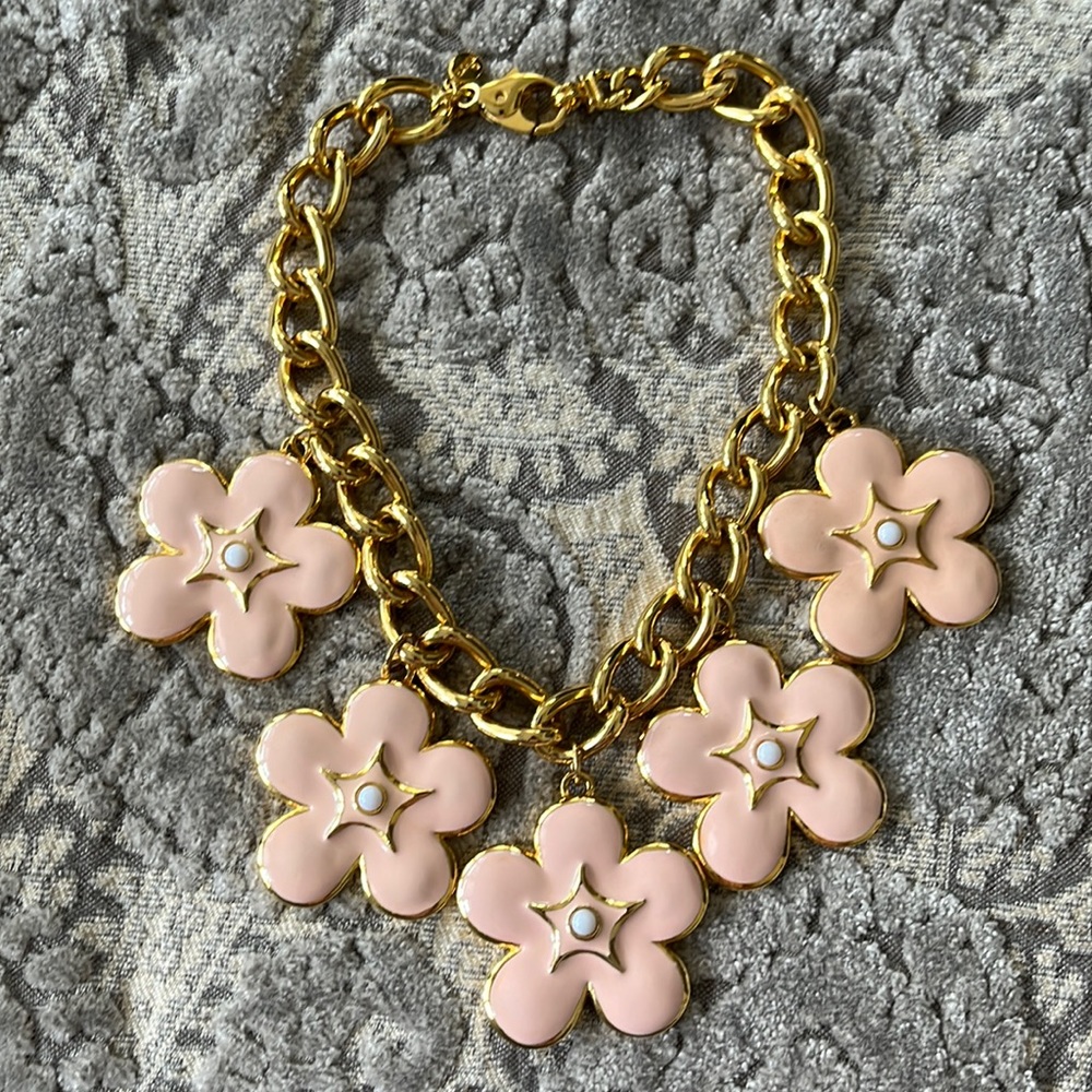 ESCADA pink daisy necklace